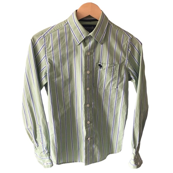 Abercrombie Striped Cotton Button-down Shirt - Picture 1 of 8